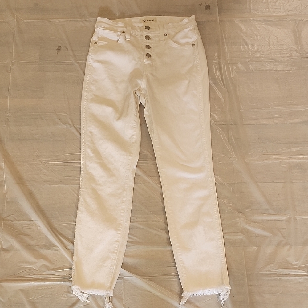 Madewell High Rise Cream Jeans